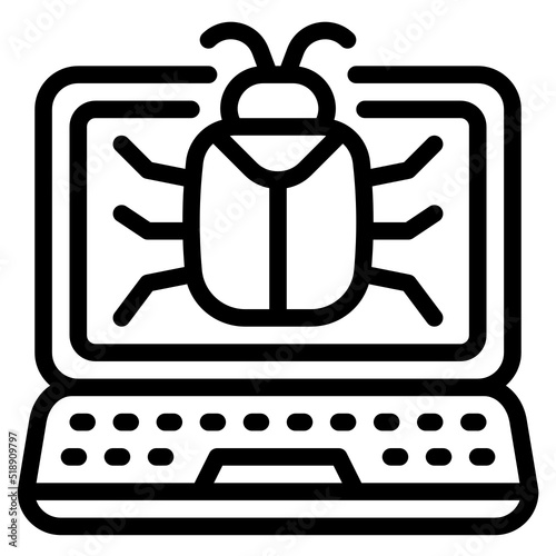 laptop line icon