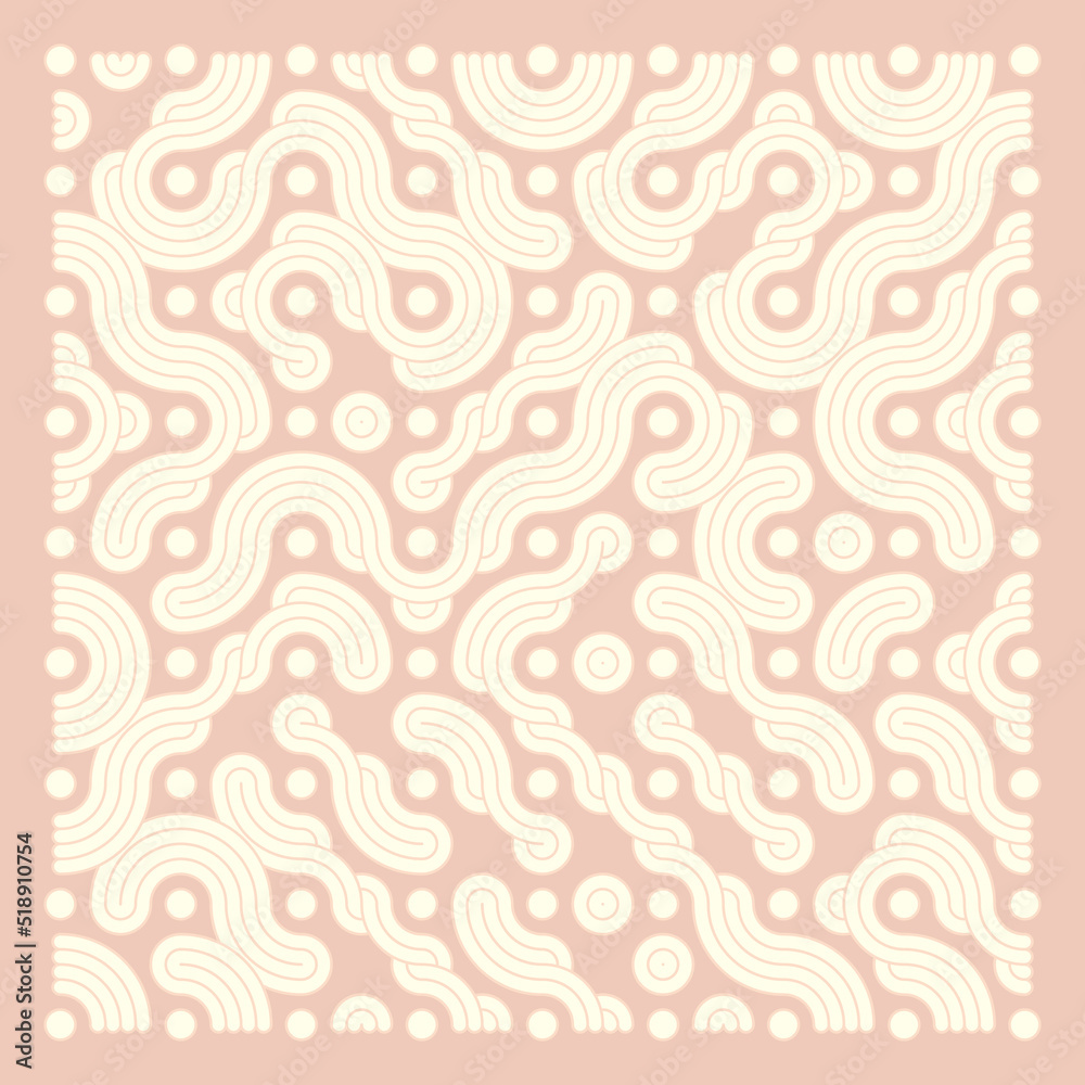 Fototapeta premium Color truchet tiling connections illustration