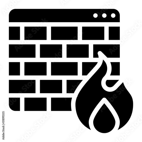 firewall glyph icon