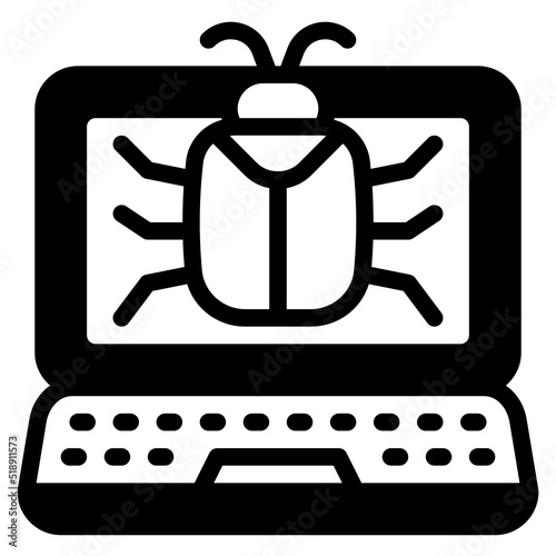 laptop line icon