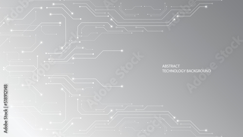 Grey white Abstract technology background, Hi tech digital connect, communication, high technology