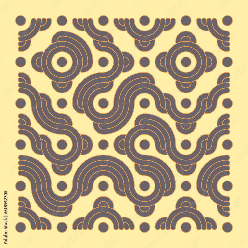 Fototapeta premium Color truchet tiling connections illustration