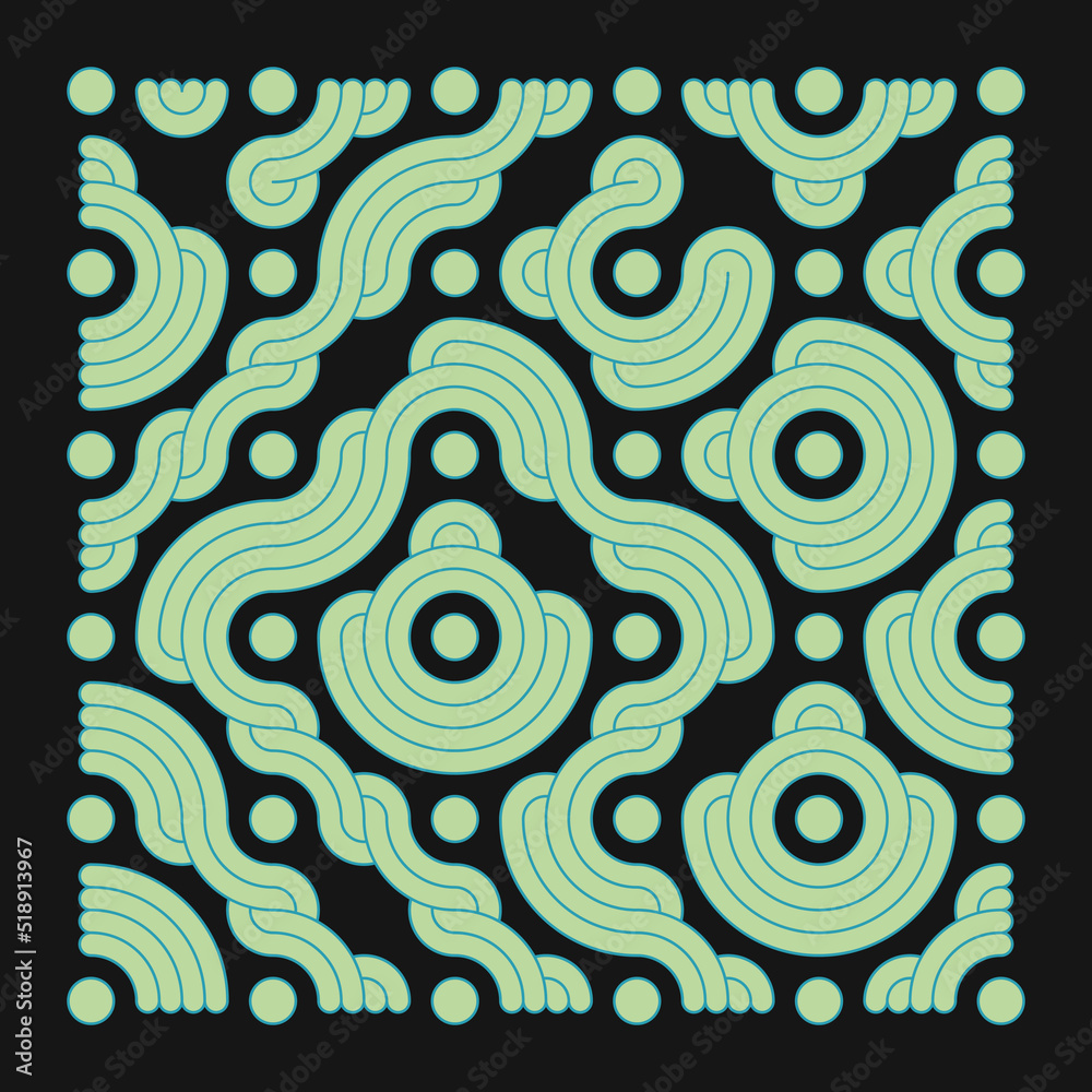 Color truchet tiling connections illustration Color truchet tiling connections illustration