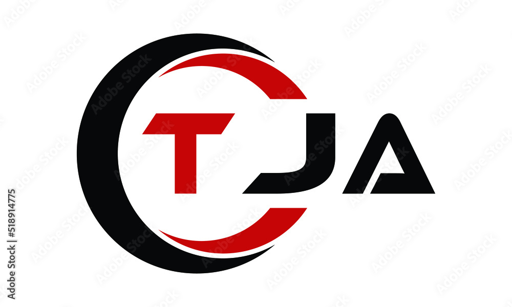 TJA three letter swoosh logo design vector template | monogram logo ...