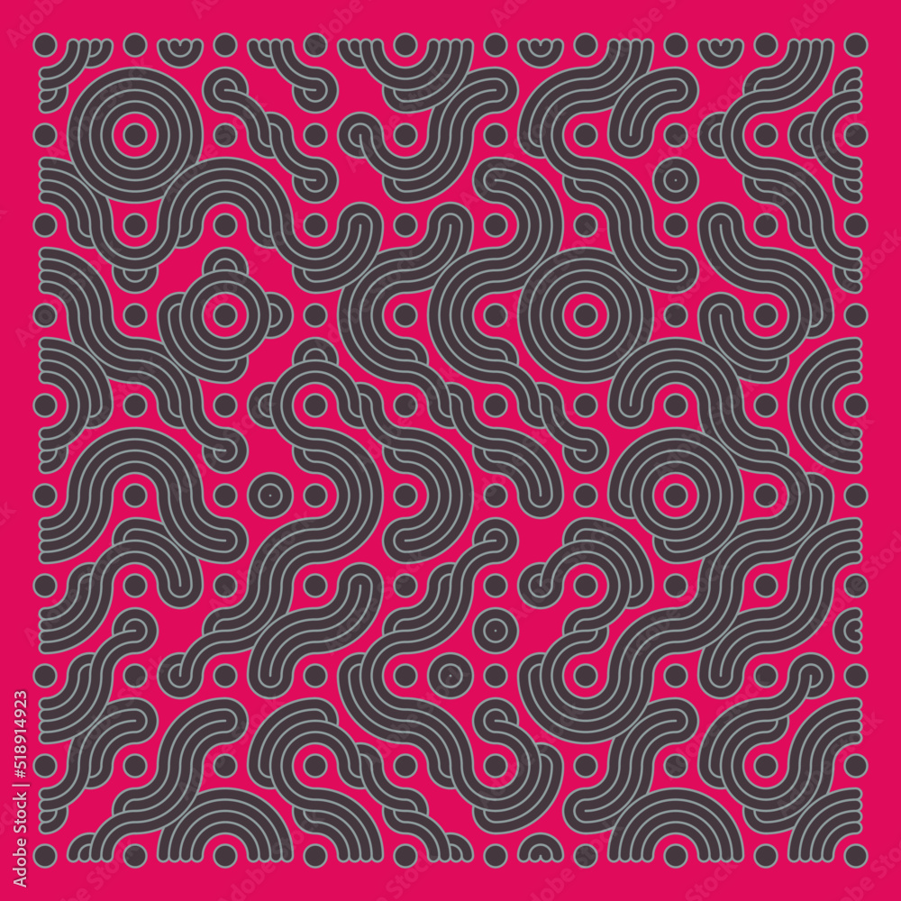 Color truchet tiling connections illustration Color truchet tiling connections illustration