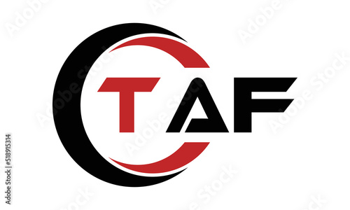 TAF three letter swoosh logo design vector template | monogram logo | abstract logo | wordmark logo | letter mark logo | business logo | brand logo | flat logo | minimalist logo | text | word | symbol