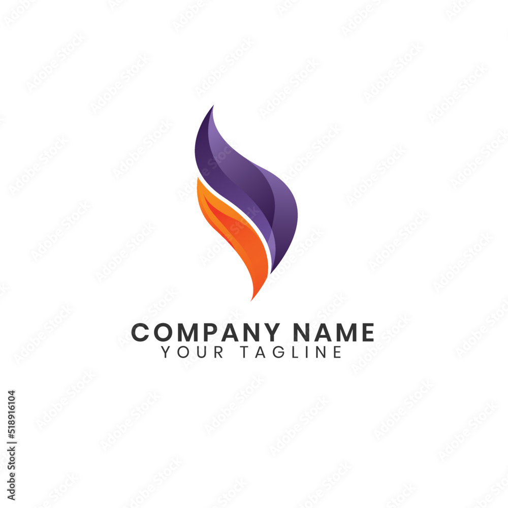 Abstract logo shaped flame Vector illustration. Abstract logo shaped flame Vector illustration.
