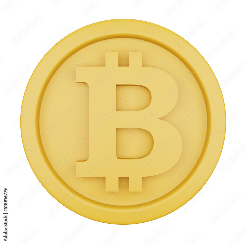 Bitcoin 3d rendering isometric icon. Bitcoin 3d rendering isometric icon.