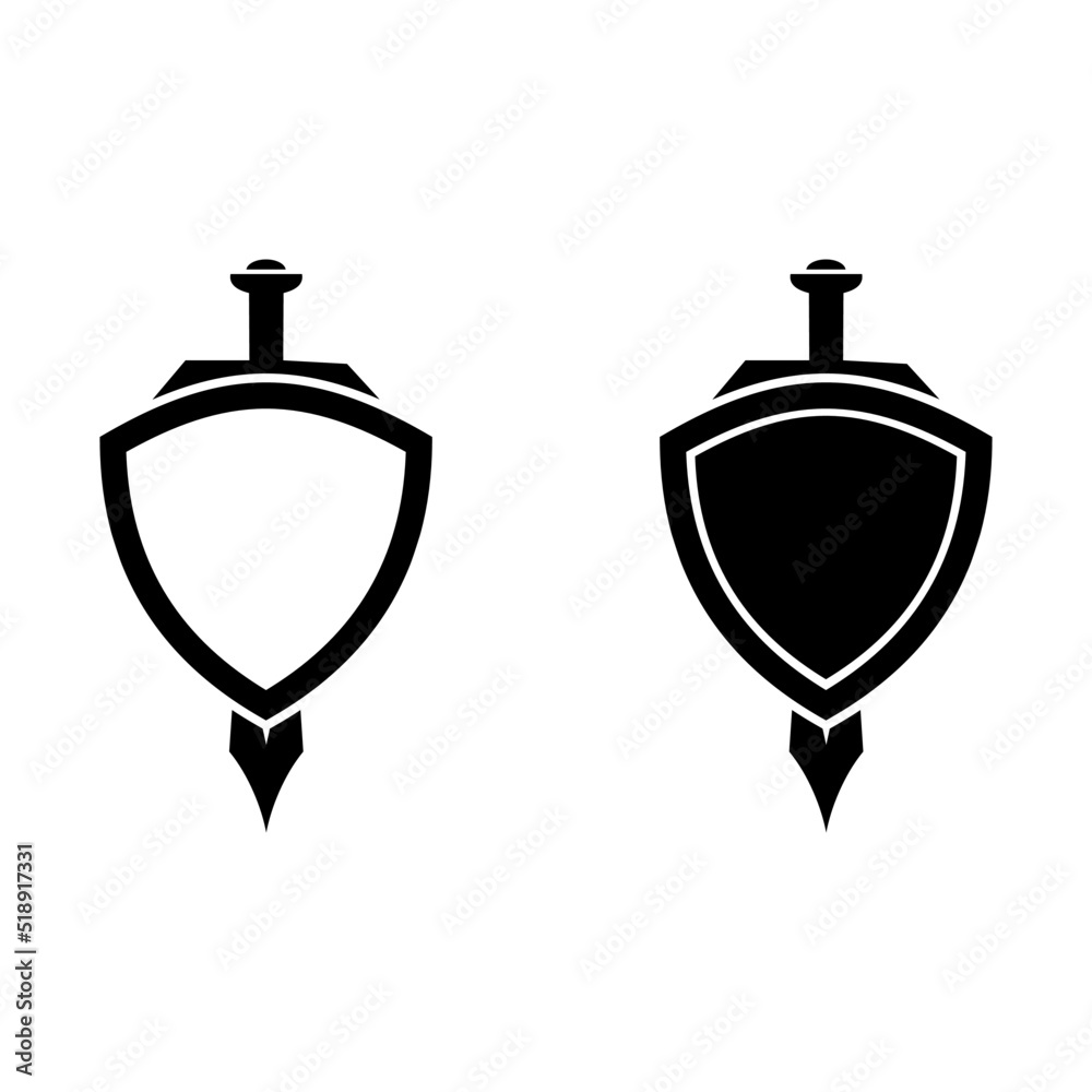 sword and shield logo vector sword and shield logo vector