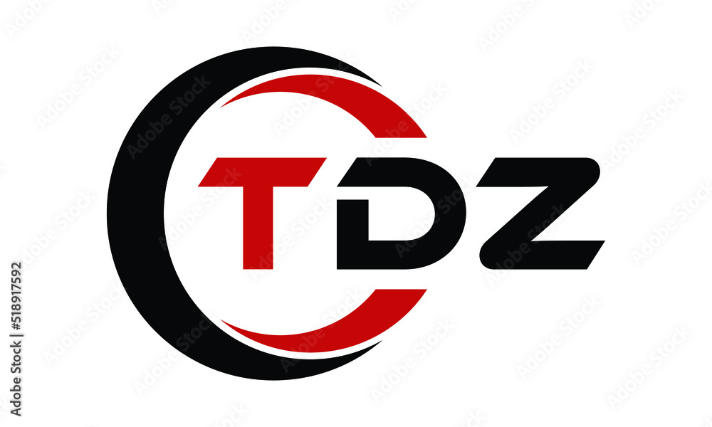 TDZ three letter swoosh logo design vector template | monogram logo ...