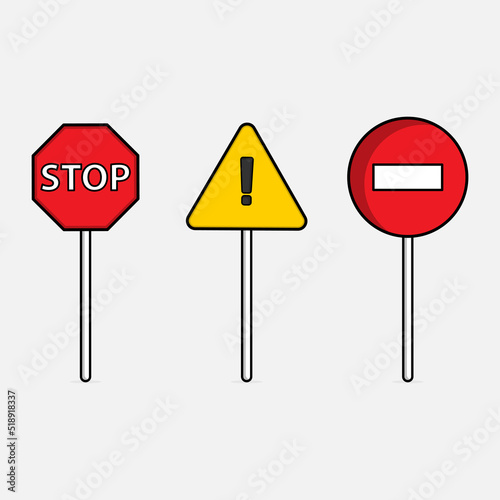 Illustration vector graphic of traffic sign.