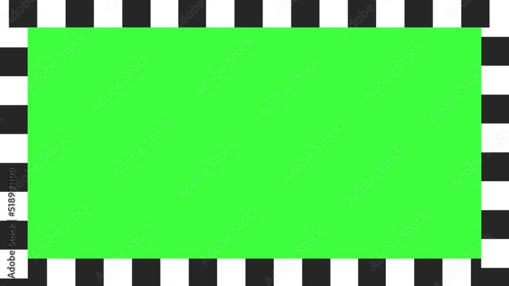 Vidéo Stock Black and White Green Screen Animated Border, Checkers