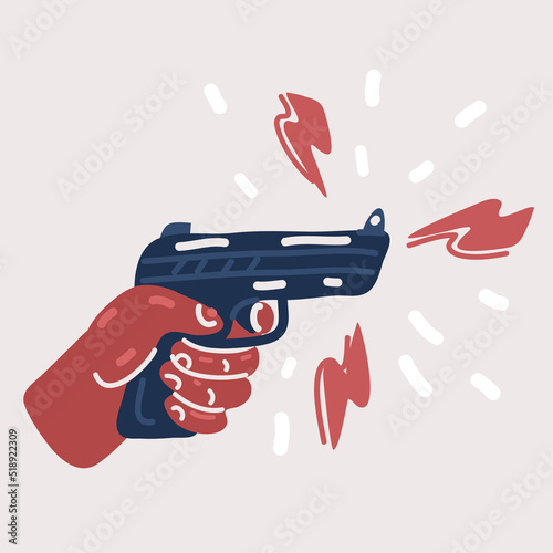 Vector illuatration of Gunshot