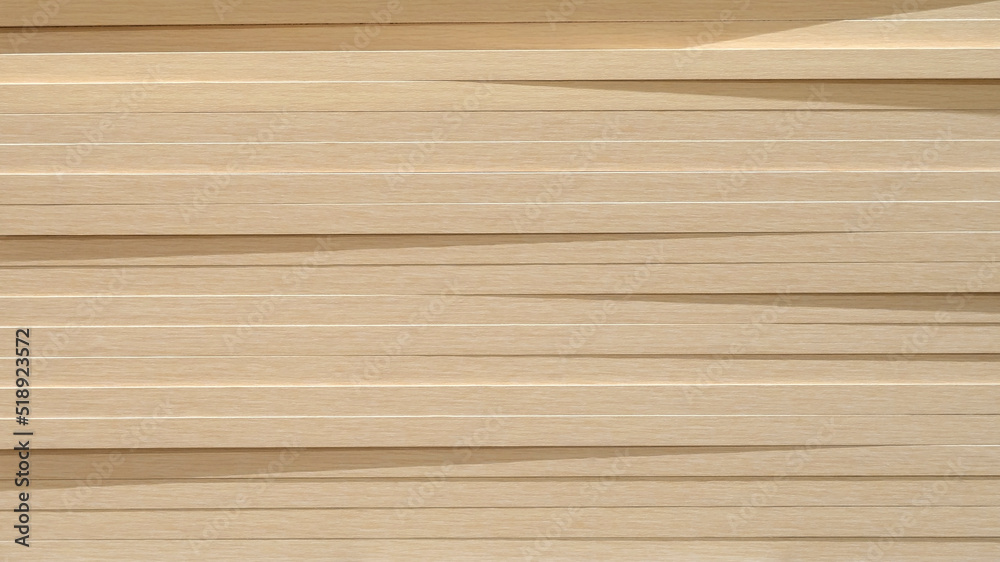 New white oak pannels side view. Background image