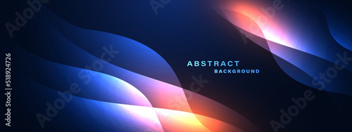Abstract technology background with dynamic light effect.Vector illustration.