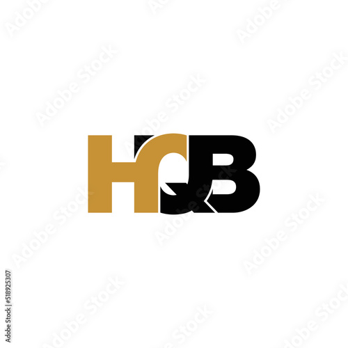 HQB letter monogram logo design vector photo