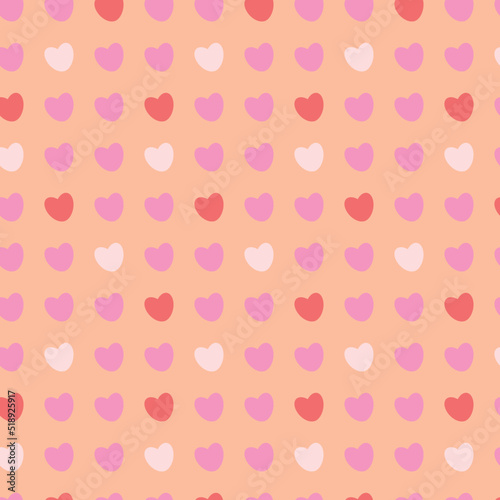pattern multicolored hearts for fabrics