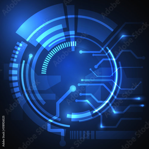 Futuristic sci fi technology background, vector illustration