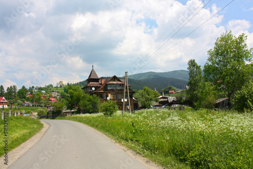 Landscape in the village Vorokhta, Ukraine