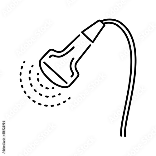 Ultrasound device color line illustration