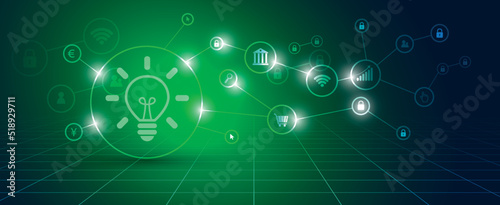icona, idea, lampadina,  energia