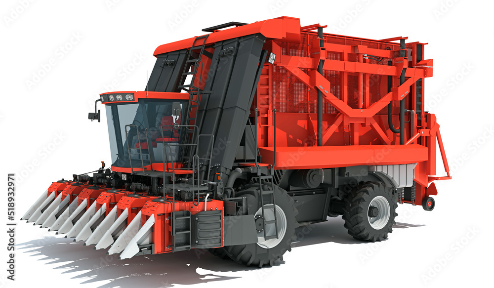Cotton Picker Harvester 3D rendering Cotton Picker Harvester 3D rendering