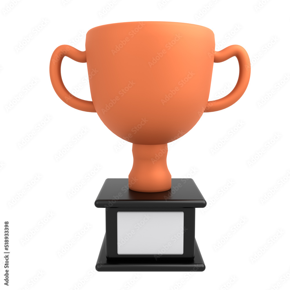 3d icon trophy with gold silver bronze 3d icon trophy with gold silver bronze