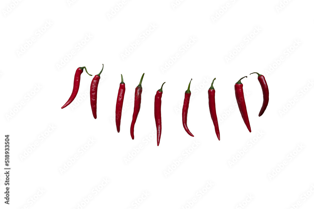 Fresh Red Chili on a white background stock image. Fresh Red Chili on a white background stock image.