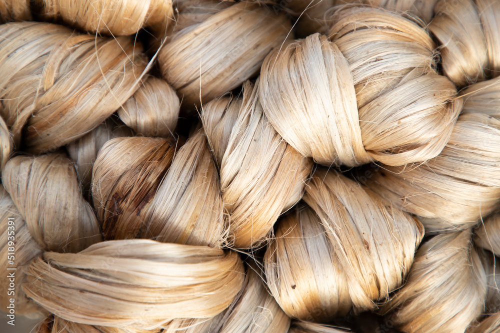 thick brown bundle of raw jute fiber Texture Background thick brown bundle of raw jute fiber Texture Background