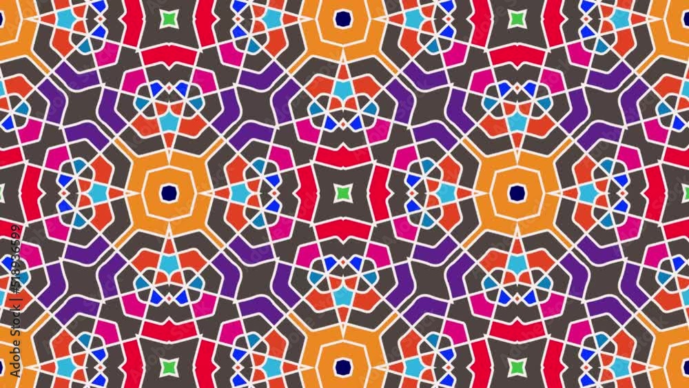 Abstract Kaleidoscope Squence Patterns. Motion Graphics Pattern. 4K ...