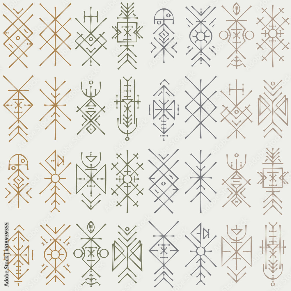 Photos Runic geometric pattern
