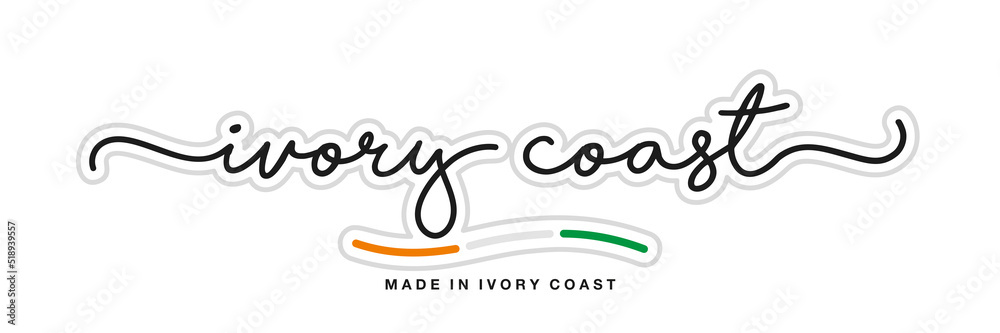 Ivory Graphics Logo Made in Ivory Coast, new modern handwritten typography calligraphic ...
