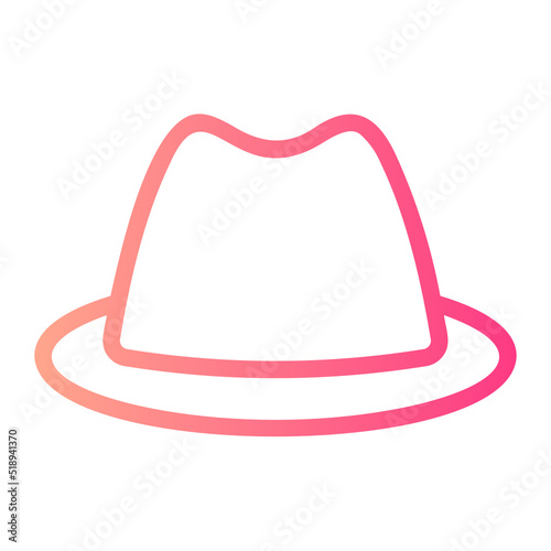 fedora hat gradient icon
