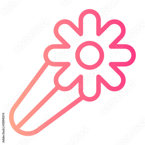 hair clip gradient icon