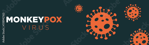 Monkeypox virus, vector banner illustration. photo