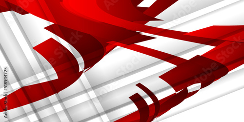 Abstract red and white geometry background