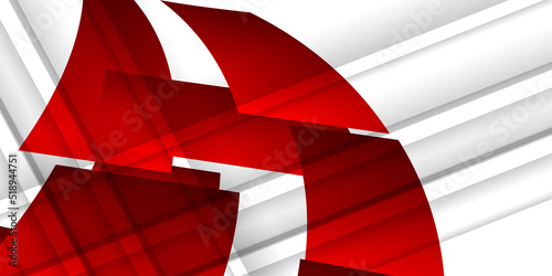 Abstract red and white geometry background