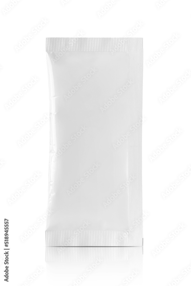 blank packaging white aluminum foil sachet for product design mock-up blank packaging white aluminum foil sachet for product design mock-up