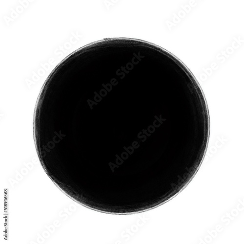 black spoon isolated on white