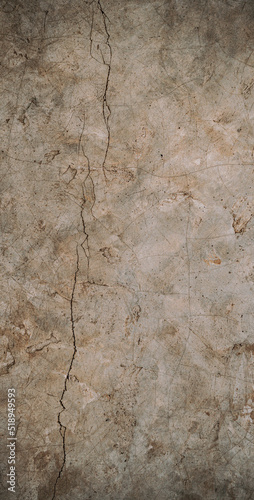 Obraz na płótnie Destroyed cracked wall background, brown light texture, paint streaks. w salonie