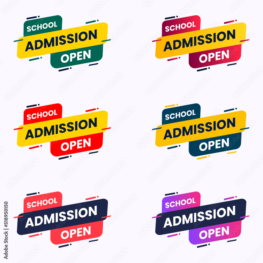 school admission open banner vector for social media post template, admission open now