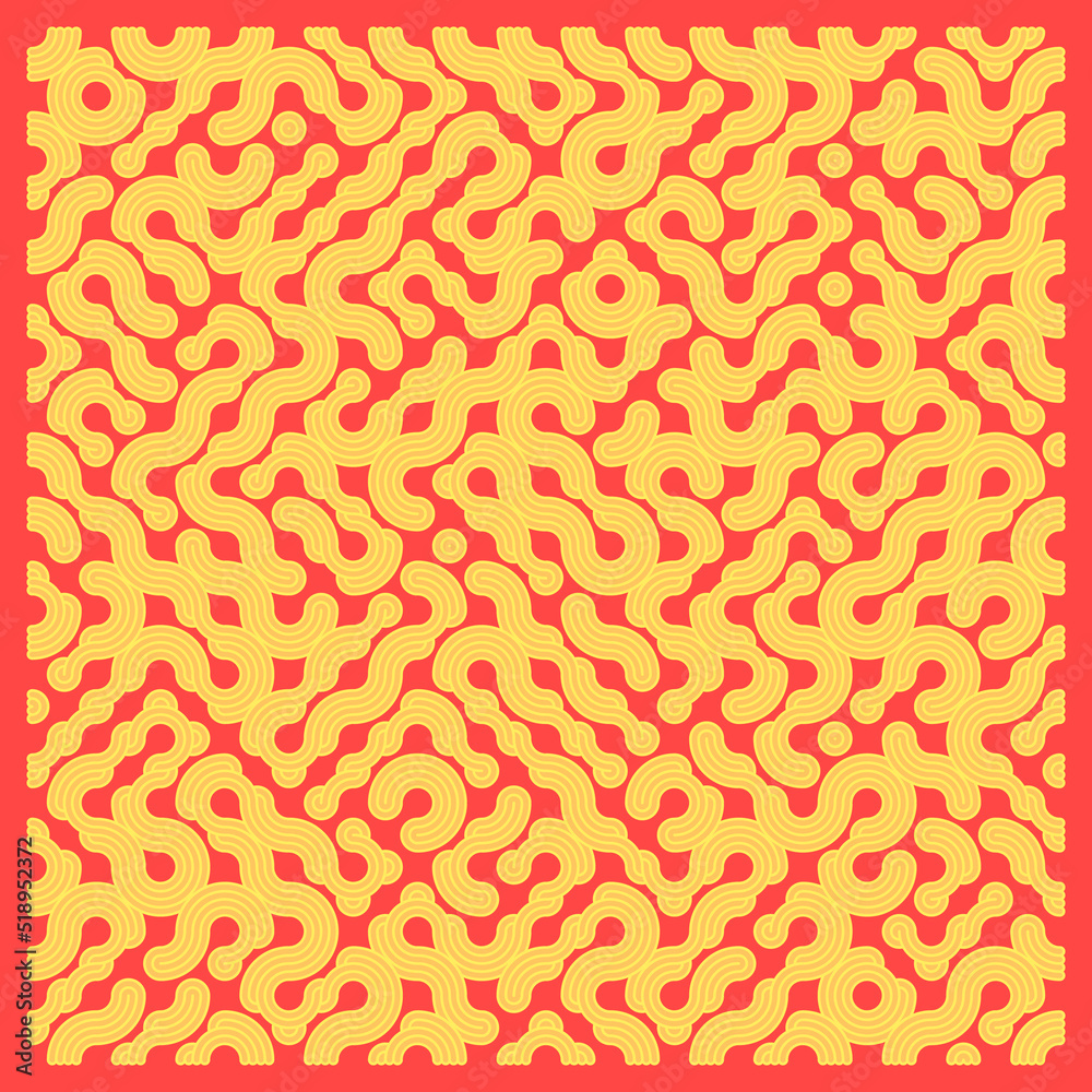 Color truchet tiling connections illustration Color truchet tiling connections illustration
