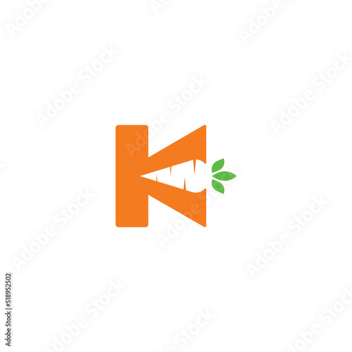 Free Download Simple Letter K Carrot Logo - GFXLoad