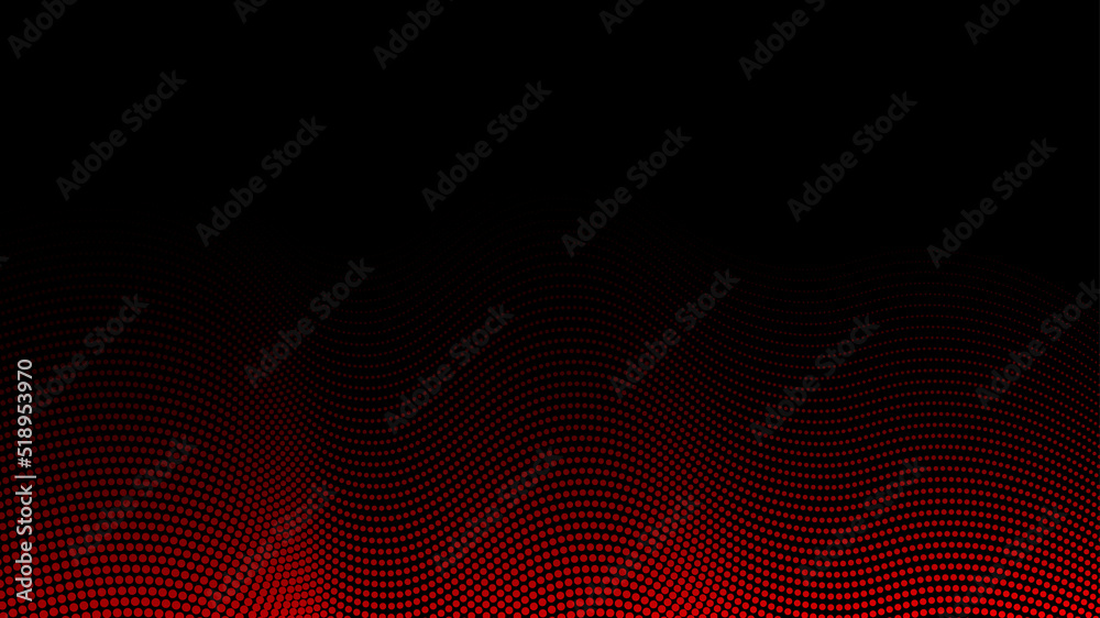 Abstract red and black background with halftone dots Stock Vector ...