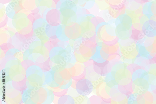 Colorful bokeh background. Abstract bubbles with soft tone background. Soft blur light pastel bokeh wallpaper for decoration.