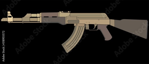 Firearms line art style, Shooting gun, Weapon illustration, Vector Line, Gun illustration, Modern Gun, Military concept, Pistol line art for training
