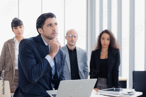 Diversity business group of people working together in office, Business group in discussion meeting