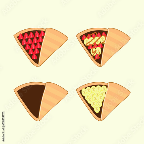 Crepes design vector flat isolated illustration