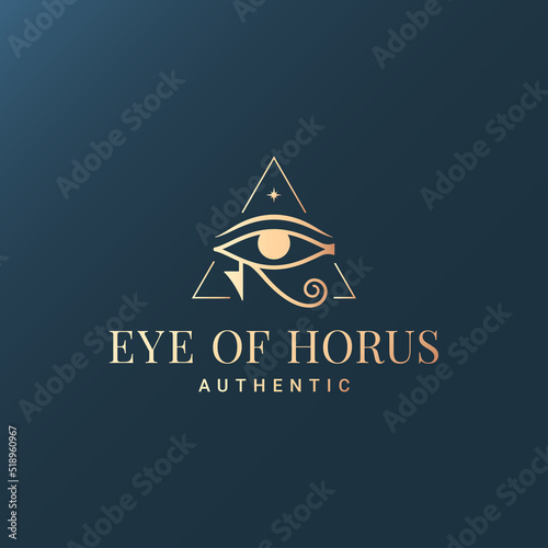 Eye Of Horus Logo on dark background photo