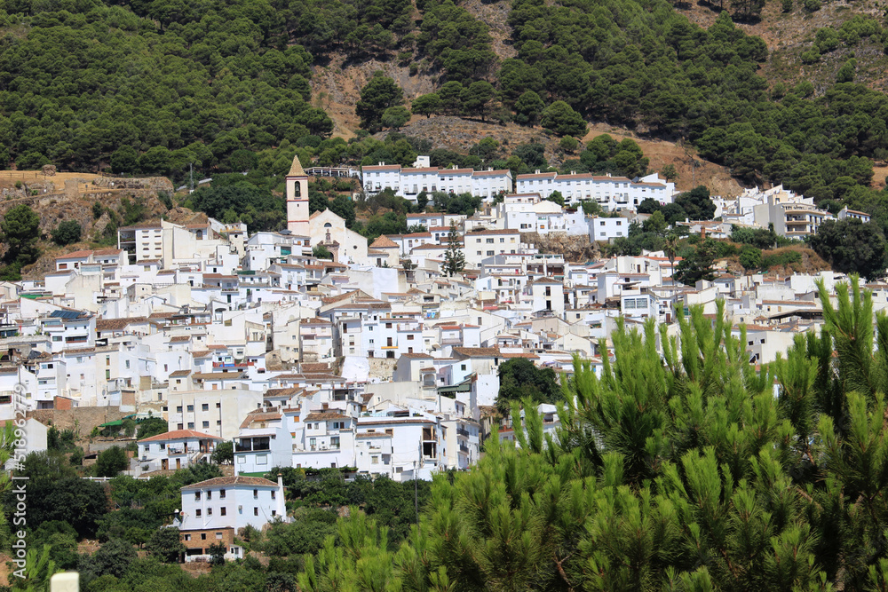 Landscape of Casarabonela, a town in the province of Malaga